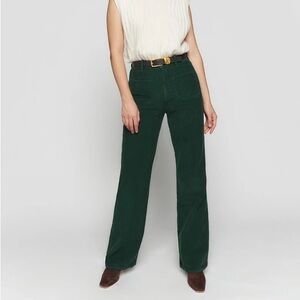Reformation Logan Ultra High Rise Wide Leg Corduroy Pants